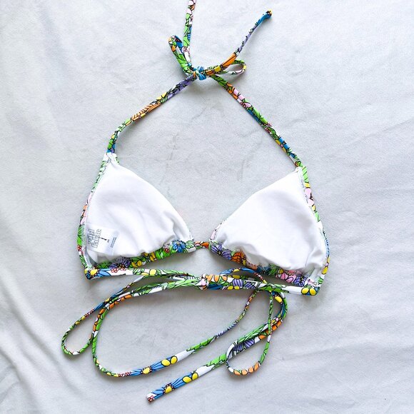 Wild Fable Colorful Floral Triangle Bikini Top - Picture 3 of 3